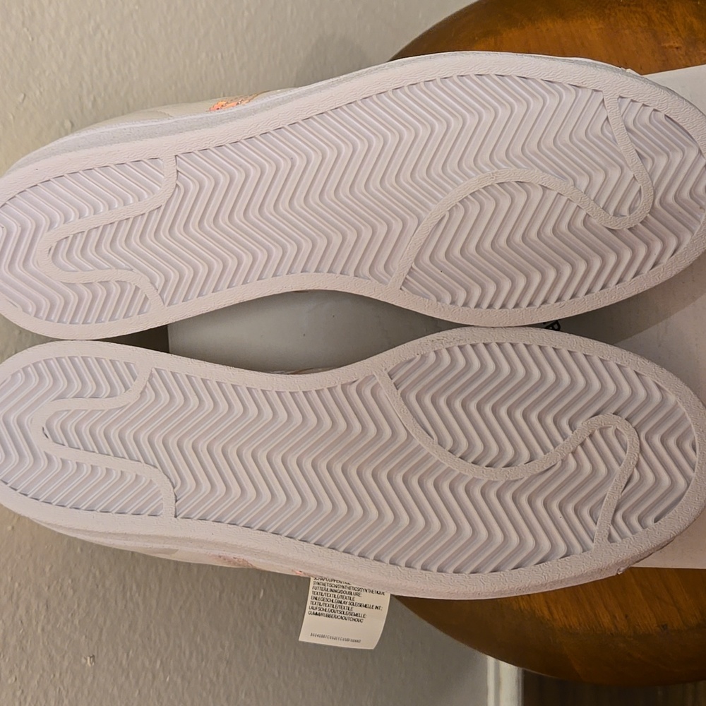 NIB, Adidas Superstar Sneakers, White Iridescent, Womens Size 7.5 - Picture 8 of 11